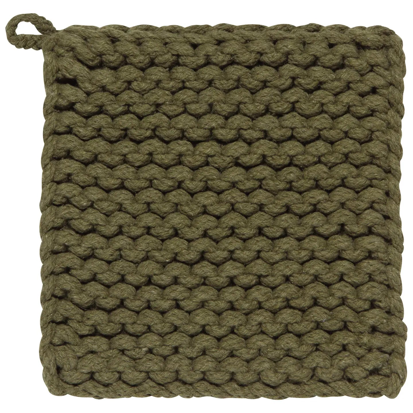 Knit Potholder in Olive Branch