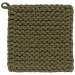 Knit Potholder in Olive Branch