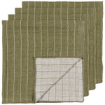 Double Weave Napkins in Olive Branch