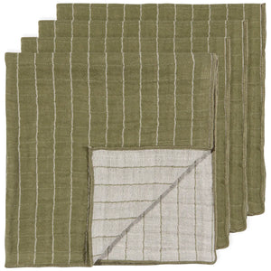Double Weave Napkins in Olive Branch