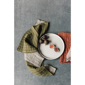 Double Weave Napkins in Olive Branch