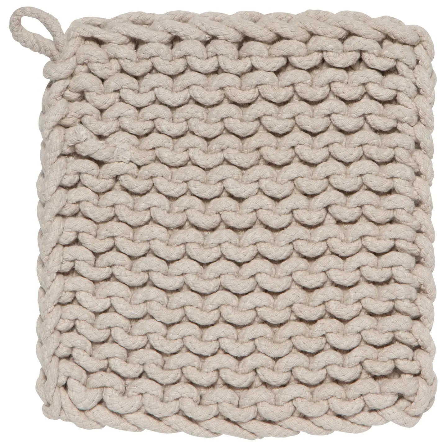 Knit Potholder in Dove Grey