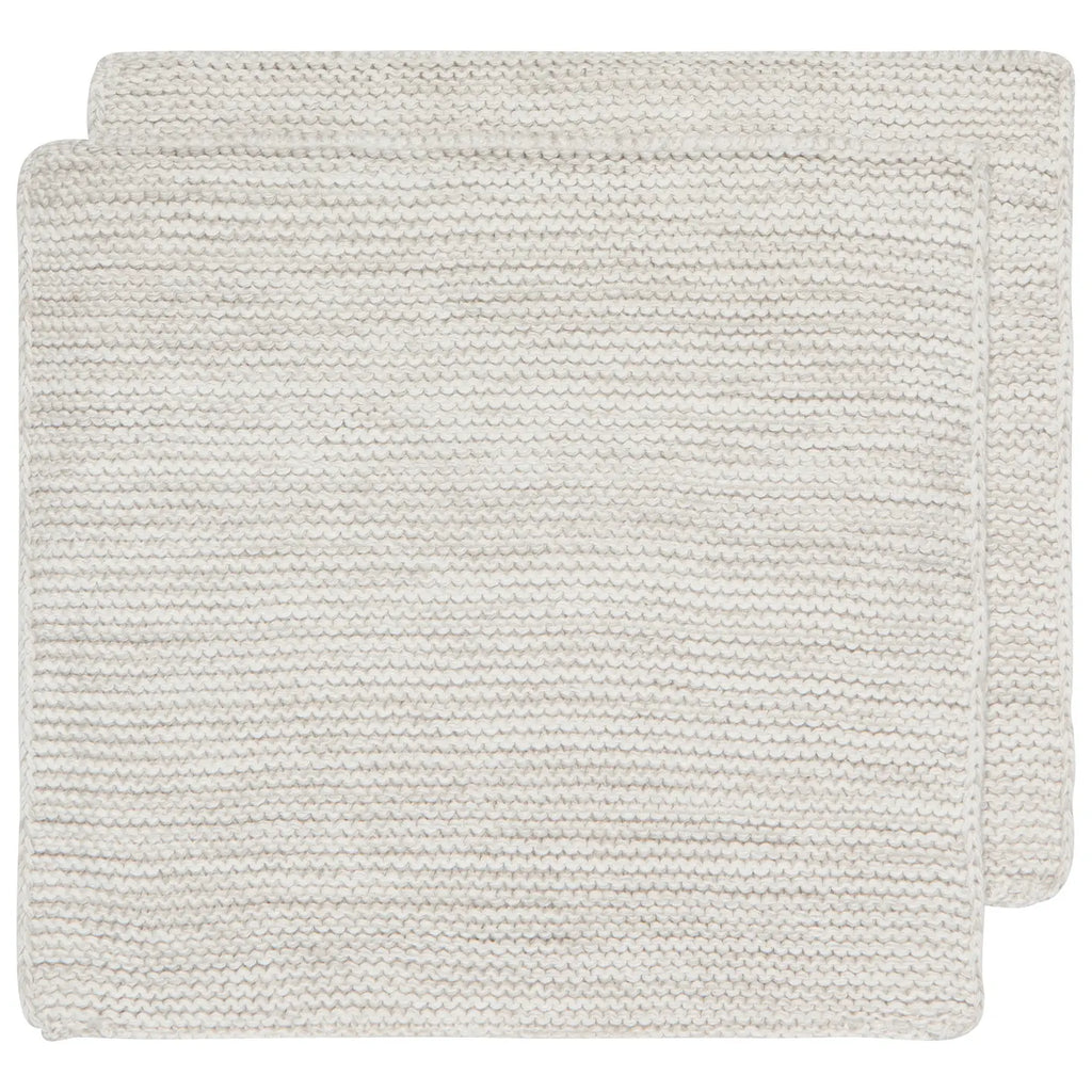 Knit Dishcloths in Dove Grey