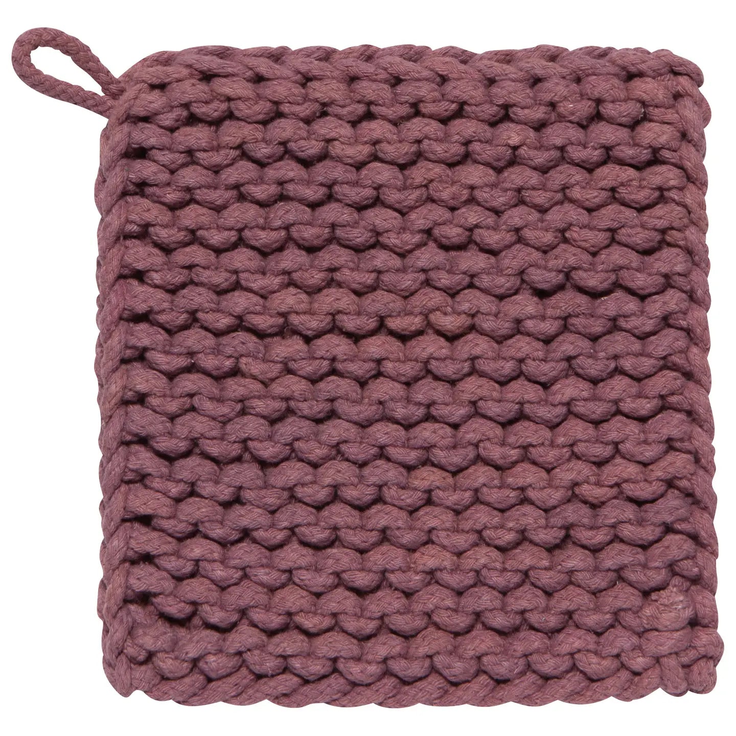 Knit Potholder in Ash Plum