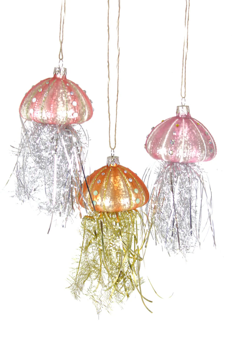 Tinsel Jellyfish Ornaments
