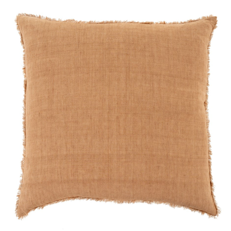Lina Linen Pillow in Terracotta