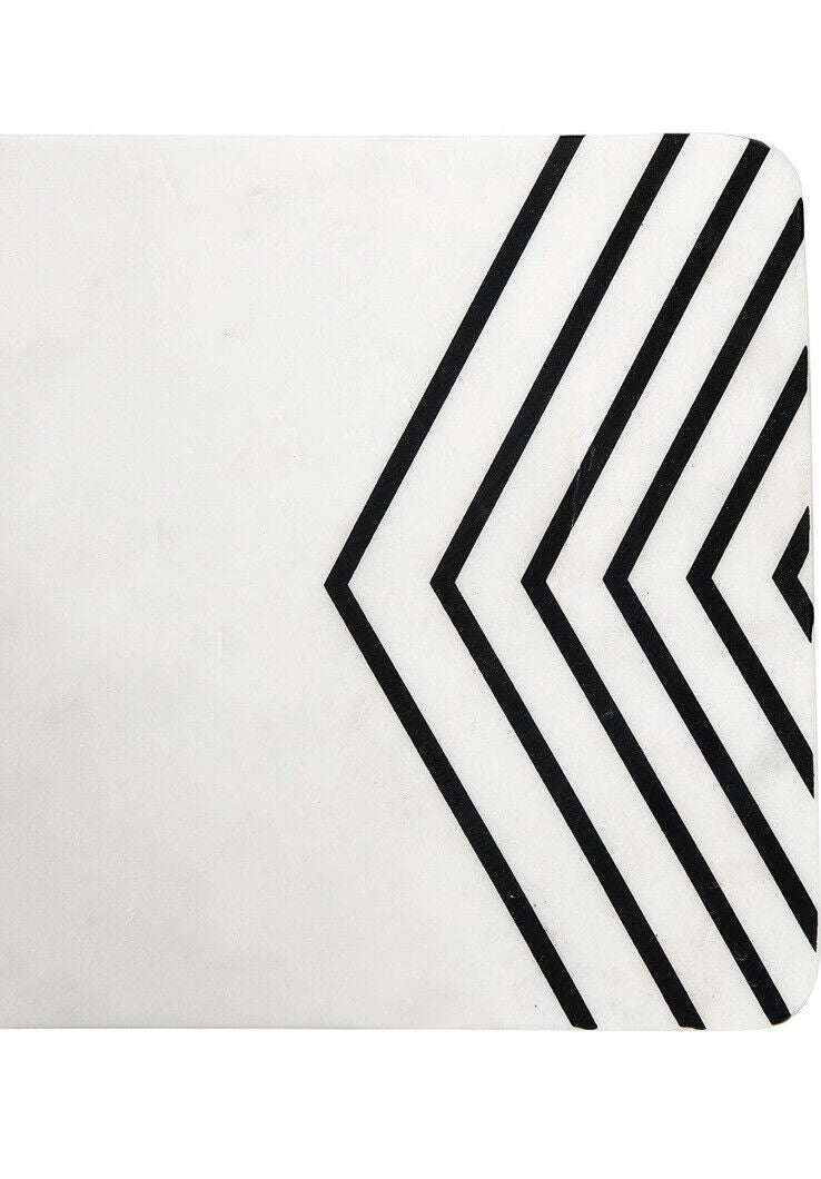 Marble Chevron Board with Leather Tie