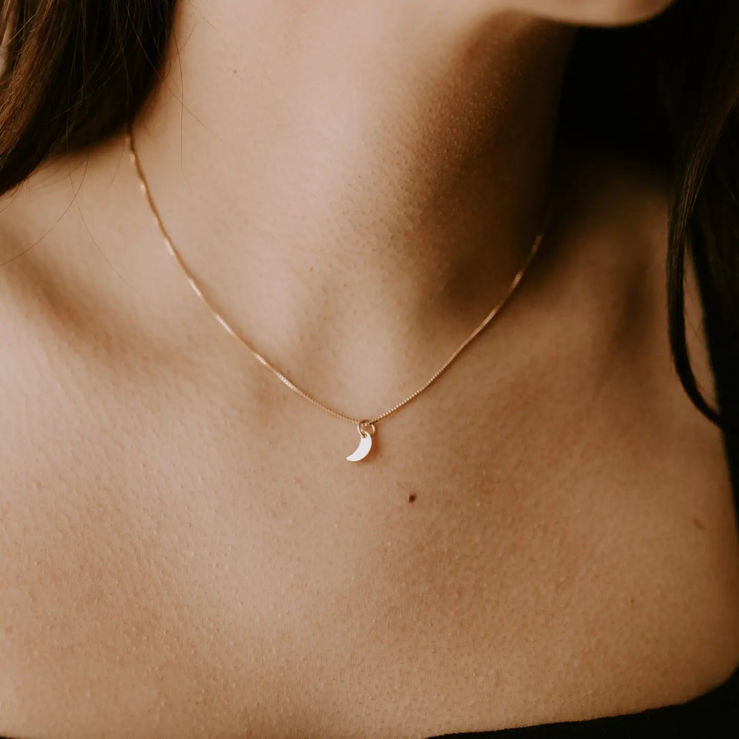 Mini Crescent Moon Necklace