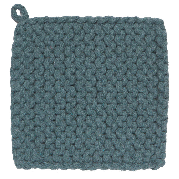 Knit Potholder in Lagoon