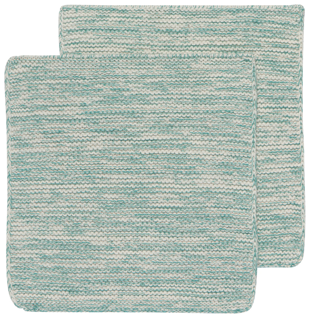Knit Dishcloths in Lagoon