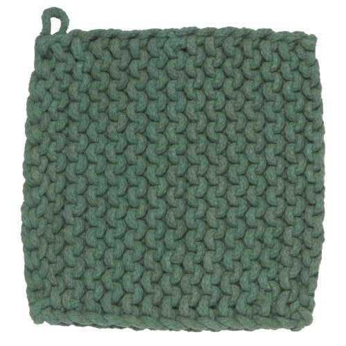 Knit Potholder in Jade