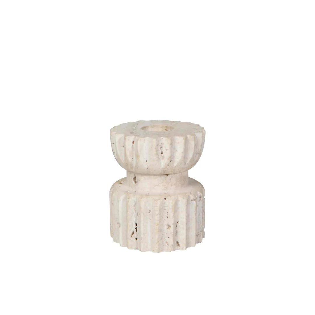 Iona Travertine Candle Holders