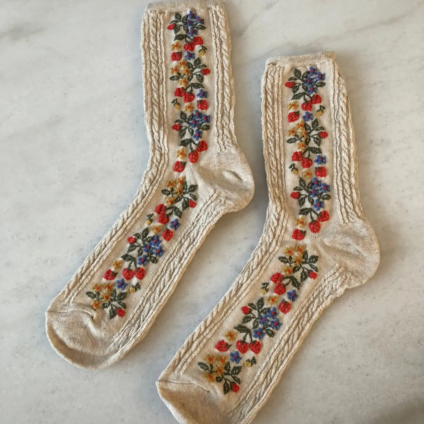 Strawberry Garden Socks