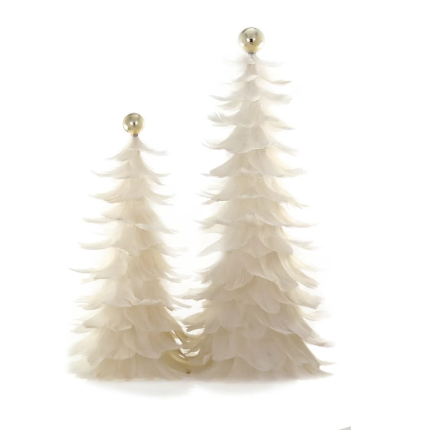 Feathered Trees in Cream