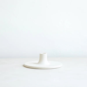 Ceramic Taper Holder in White