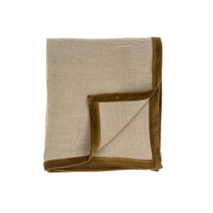 Velvet Trim Throw