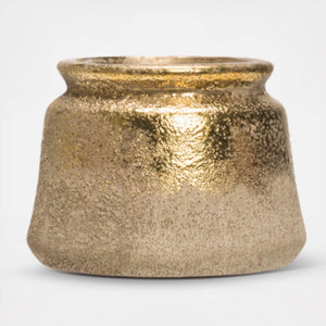 Terracotta Gold Ombré Pot