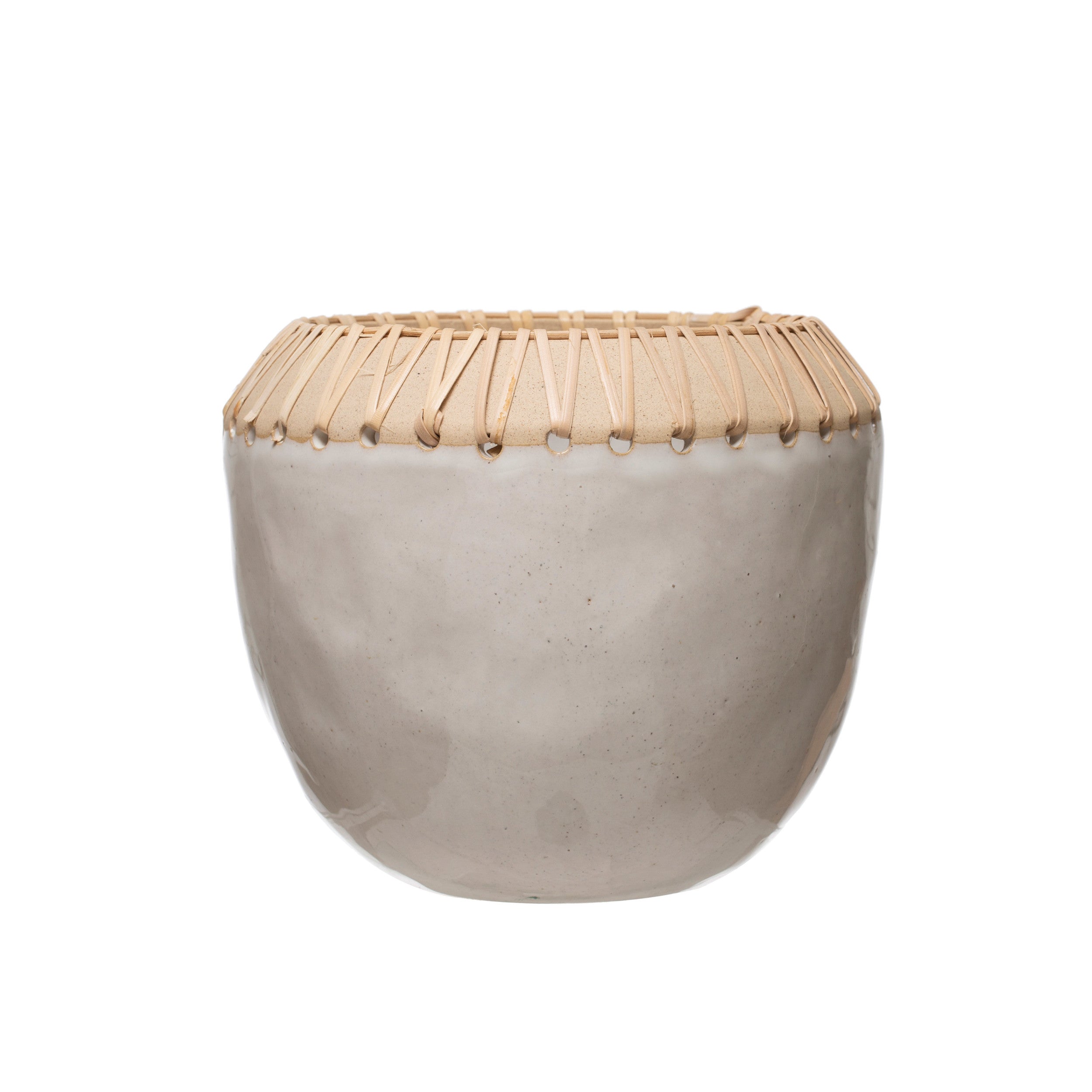 Planters with Rattan Stitching