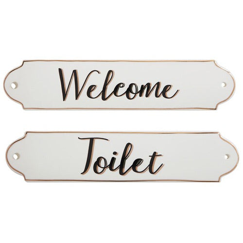 Stoneware Electroplated Welcome + Toilet