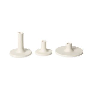 Ceramic Taper Holder in White