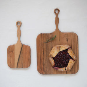 Acacia Wood Serving Board with Handle
