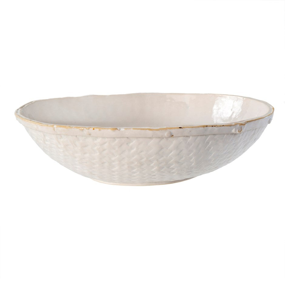 Basket Weave Serving Bowl