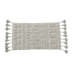 White Tufted Rug with Tassels