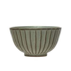 Pleated Stoneware Bowl Small