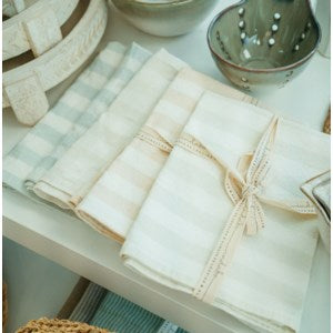 Gingham Stripe Tea Towels