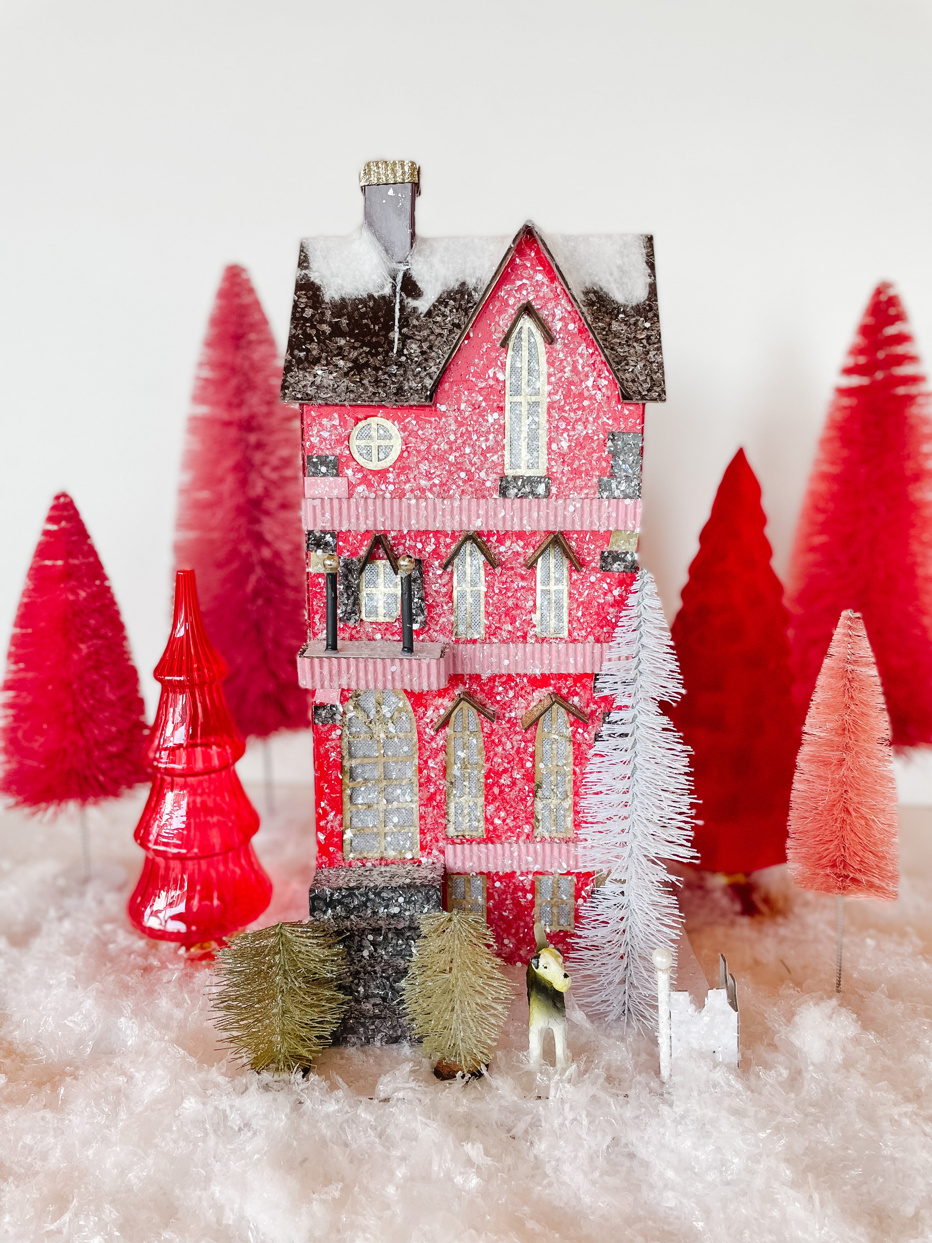 Red Glitter Brownstone