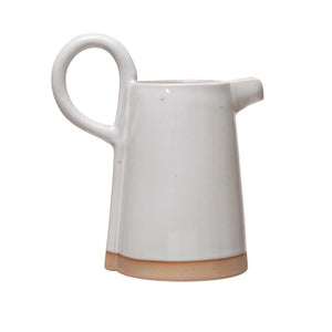 Stoneware Pitcher with Natural Glaze