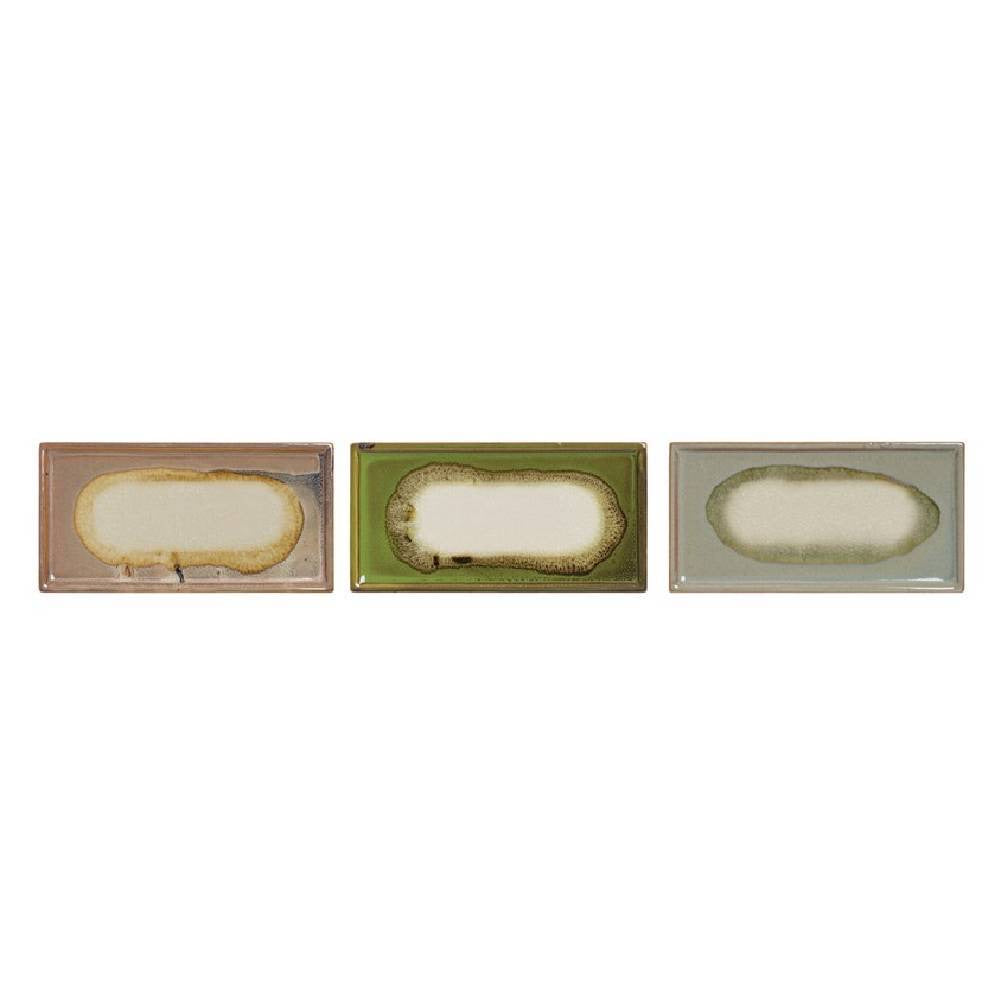 Reactive Glazed Stoneware Trays